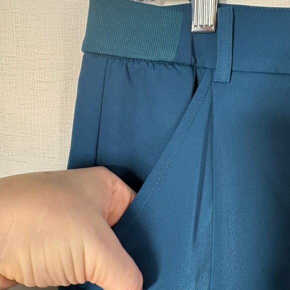 Malbon Women’s Tailored Wide Leg Pants – Size 6 – Teal Blue – Golf / Lifestyle - Picture 4 of 10